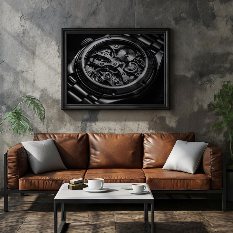 Controlled Time – Mechanical Watch Movement | Dark Masculine Wall Art image 7
