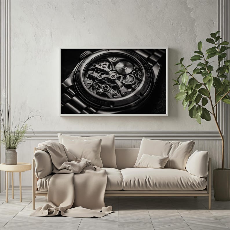 Controlled Time – Mechanical Watch Movement | Dark Masculine Wall Art image 6