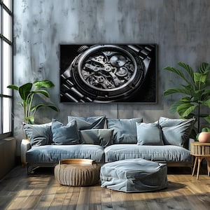 Controlled Time – Mechanical Watch Movement | Dark Masculine Wall Art image 3