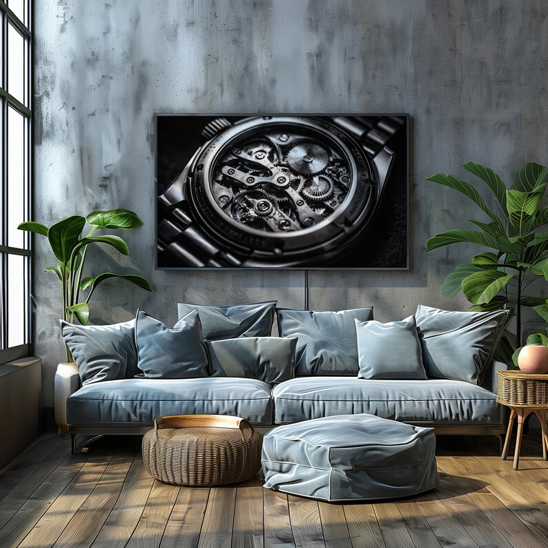 Controlled Time – Mechanical Watch Movement | Dark Masculine Wall Art image 3