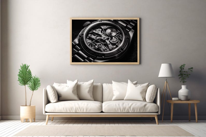 Controlled Time – Mechanical Watch Movement | Dark Masculine Wall Art image 11