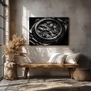Controlled Time – Mechanical Watch Movement | Dark Masculine Wall Art image 10