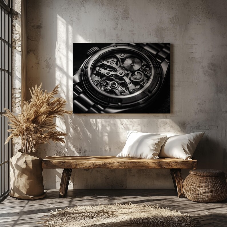 Controlled Time – Mechanical Watch Movement | Dark Masculine Wall Art image 10