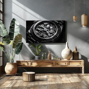 Controlled Time – Mechanical Watch Movement | Dark Masculine Wall Art image 4