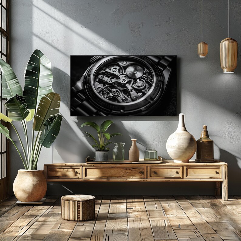 Controlled Time – Mechanical Watch Movement | Dark Masculine Wall Art image 4