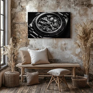 Controlled Time – Mechanical Watch Movement | Dark Masculine Wall Art image 9