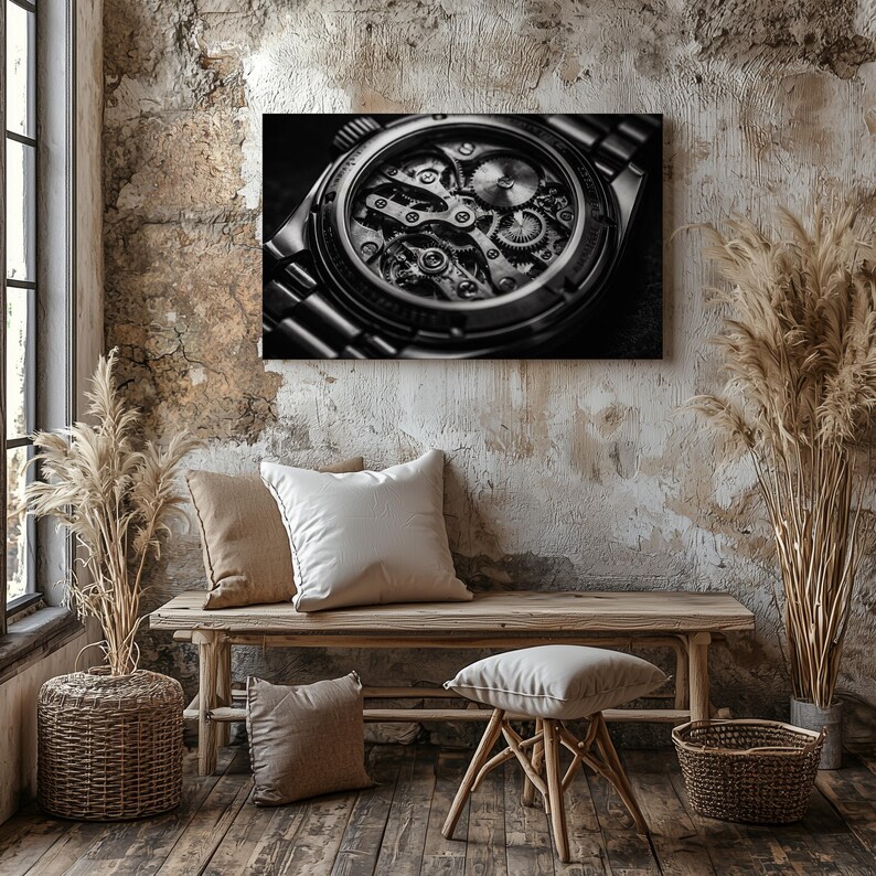 Controlled Time – Mechanical Watch Movement | Dark Masculine Wall Art image 9