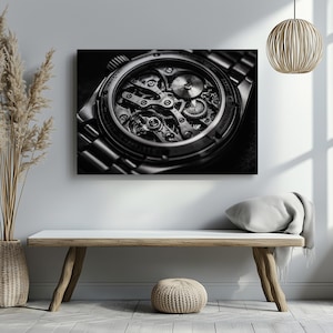 Controlled Time – Mechanical Watch Movement | Dark Masculine Wall Art image 1
