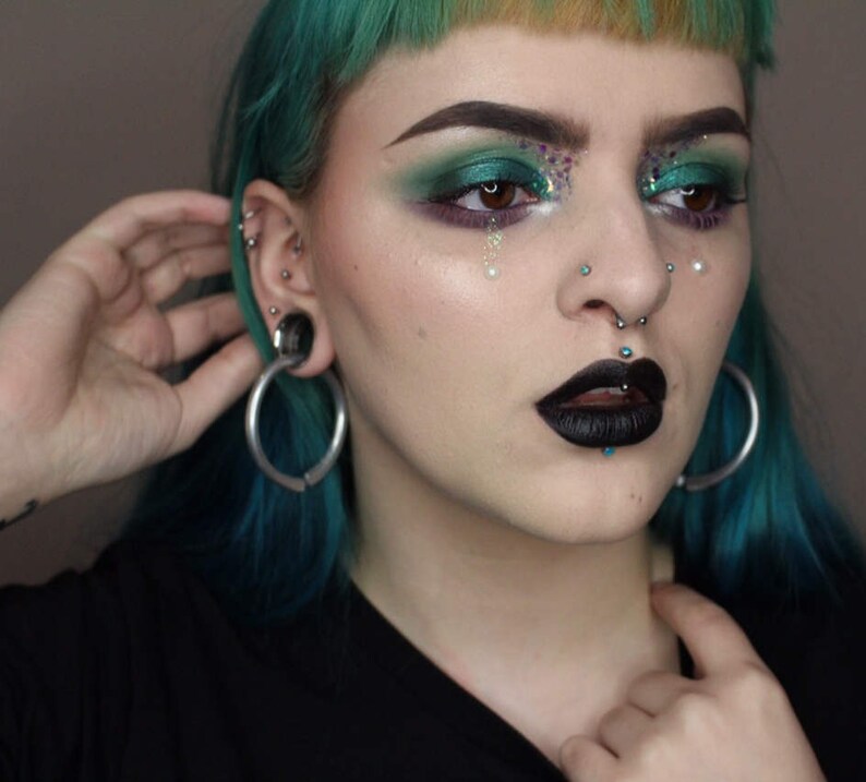 Hammered Hoop Earrings for Gauged Ears. Nahusha Tribal Hoops. Etsy UK