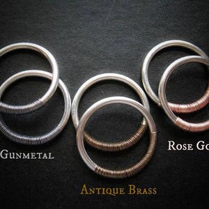 Large Custom Gauge Threaders for Gauges. 6g. 8g. Tesla Hoops in Aluminium with Rose Gold, Gunmetal, Antique Brass, or Black Coloured Copper. image 6