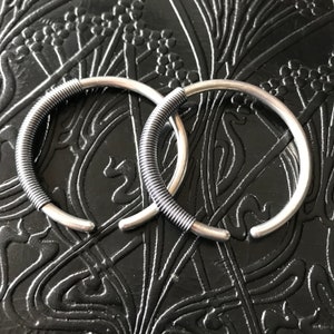 Large Custom Gauge Threaders for Gauges. 6g. 8g. Tesla Hoops in Aluminium with Rose Gold, Gunmetal, Antique Brass, or Black Coloured Copper. image 2