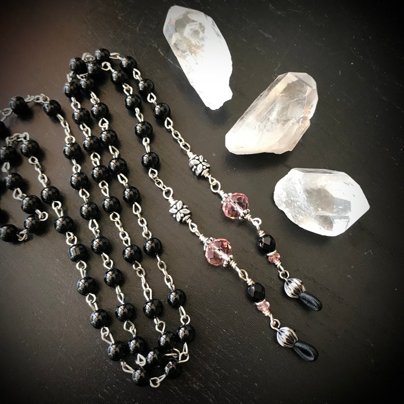 Gothic Rosary Eyeglass or Glasses Chain With Custom Colours Etsy