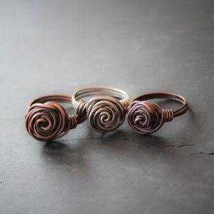 Glasgow Rose Ring in copper. US size 5 1/2 or UK size K. image 3