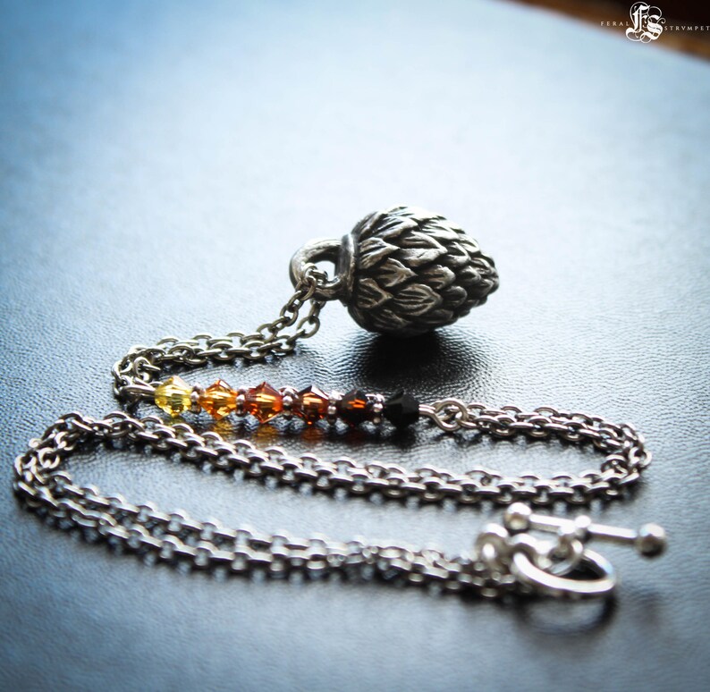 A Hop Flower Necklace. Beer Bling. Beer Brewing Homebrewing Etsy