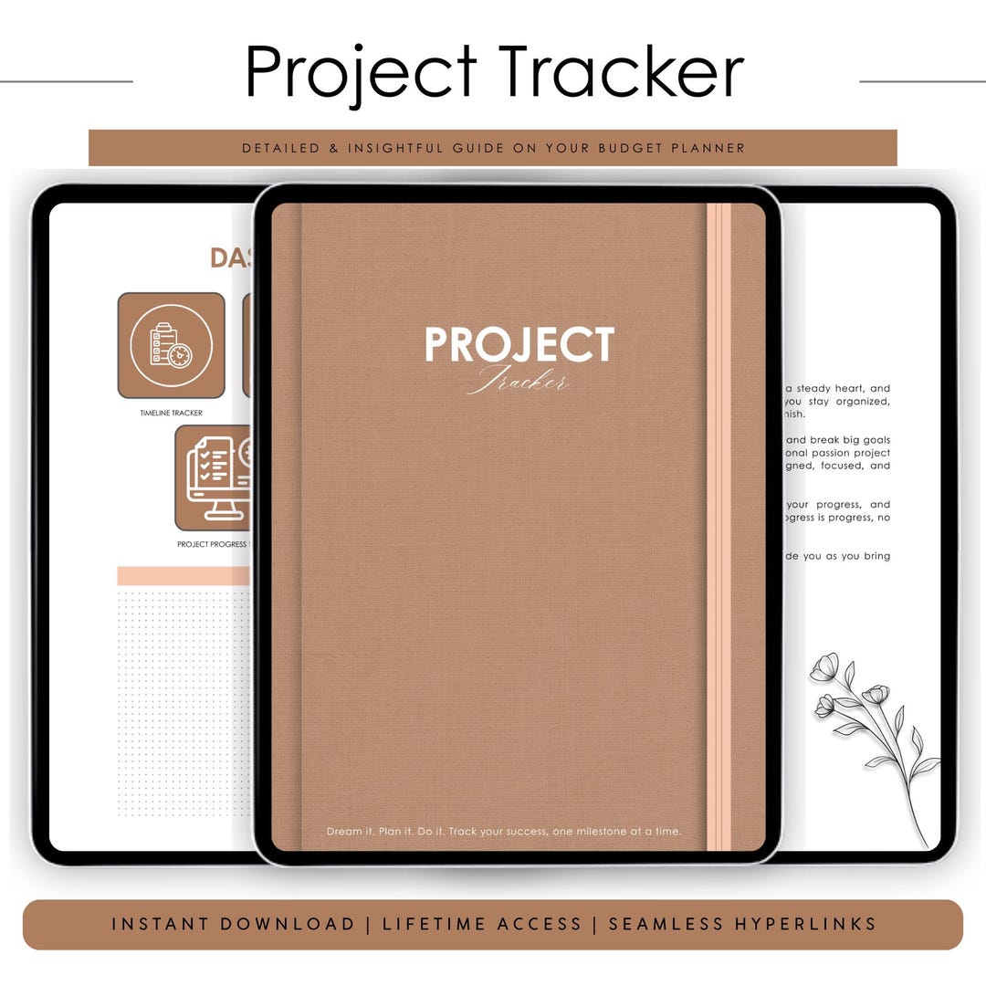 Project Planner Printable | Digital Project Tracker | Task & Milestone ...