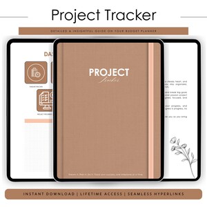 Project Planner Printable | Digital Project Tracker | Task & Milestone Tracker | Work Productivity Planner | GoodNotes Project Page