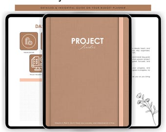 Utskrivbar projektplanerare | Digital projektföljare | Uppgifts- och milstolpsspårare | Arbetsproduktivitetsplanerare | GoodNotes-projektsida