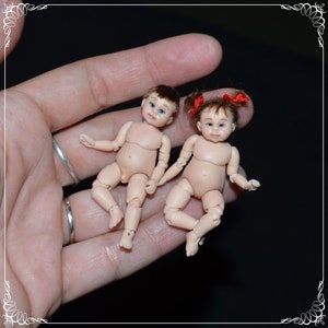 TWINS 1/12 bjd doll - real BABIES proportions - handmade OOAK custom made by Zjakazumi