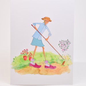 Gardening Birthday Card, Card for mom, Gift for Gardener, Hand-made Card