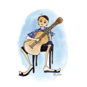 Guitar Birthday, Card for him, Gift for Musician