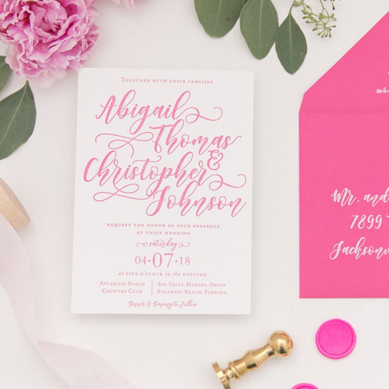 Typography Invitation - Etsy