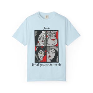 Camiseta Comfort Colours con retratos de la Reina Villana de Disney / Diseño Pop Art de Disney, Mira lo que me hiciste hacer, Regalo para ella, Camiseta Disney para ella imagen 10