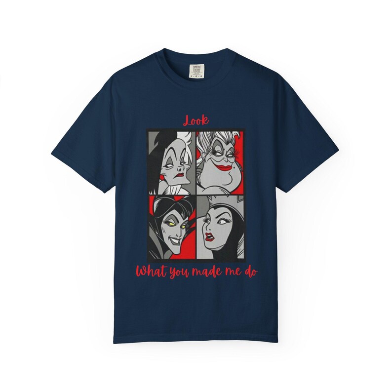 Camiseta Comfort Colours con retratos de la Reina Villana de Disney / Diseño Pop Art de Disney, Mira lo que me hiciste hacer, Regalo para ella, Camiseta Disney para ella imagen 12
