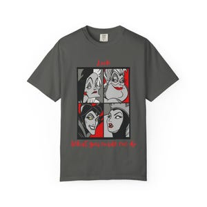 Camiseta Comfort Colours con retratos de la Reina Villana de Disney / Diseño Pop Art de Disney, Mira lo que me hiciste hacer, Regalo para ella, Camiseta Disney para ella imagen 7