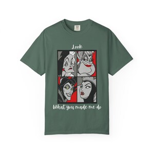 Camiseta Comfort Colours con retratos de la Reina Villana de Disney / Diseño Pop Art de Disney, Mira lo que me hiciste hacer, Regalo para ella, Camiseta Disney para ella imagen 9