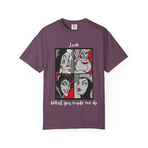 Camiseta Comfort Colours con retratos de la Reina Villana de Disney / Diseño Pop Art de Disney, Mira lo que me hiciste hacer, Regalo para ella, Camiseta Disney para ella imagen 15