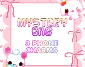 phone charm accessory mystery bag - 3 pcs