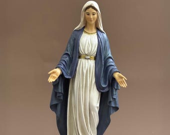 Standbeeld Onze-Lieve-Vrouw van Genade – beeldje Maagd Maria | Katholiek cadeau voor gebed, doopsel, altaar