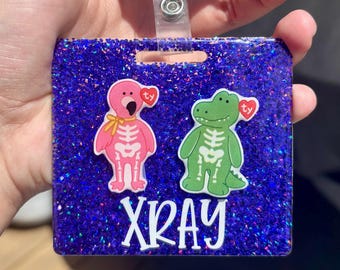 Custom Initial X-ray Flamingo and Crocodile Skeleton Markers