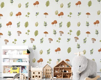 acorn wall decals, fall leaf stickers. leaf stickers, nature sticker pack, woodland nursery stickers,