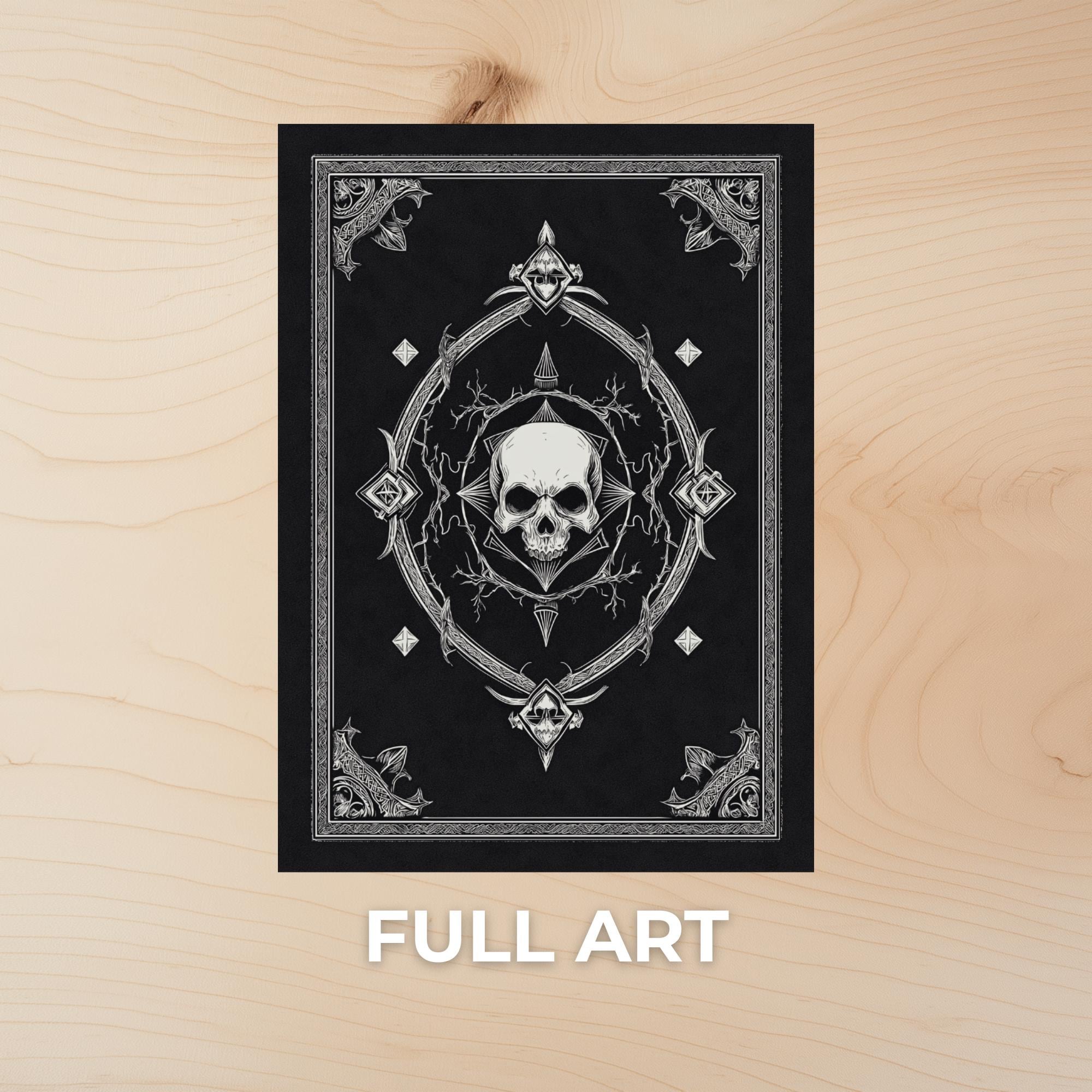 MTG Card Sleeves – Gothic Skull Art | Black Mana Sleeves for