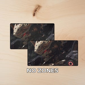 Dark Mecha Playmat with Zones – Cinematic Gundam-Inspired Sci-Fi Gaming Desk Mat Mousepad, TCG Gift No Zones