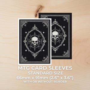 TCG Card Sleeves  Occult Skull Sigil Art | Trading Card Game Sleeves - Etsy
