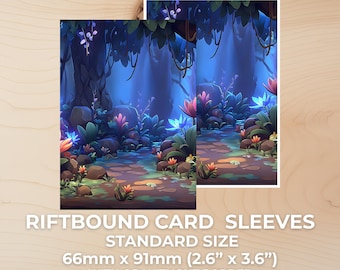 Riftbound Card Sleeves – Enchanted Forest | Full Art or White Border (66×91mm)