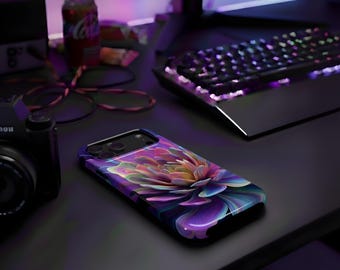Psychedelic Flower Phone Case – Colorful Abstract Floral Art for iPhone & Samsung