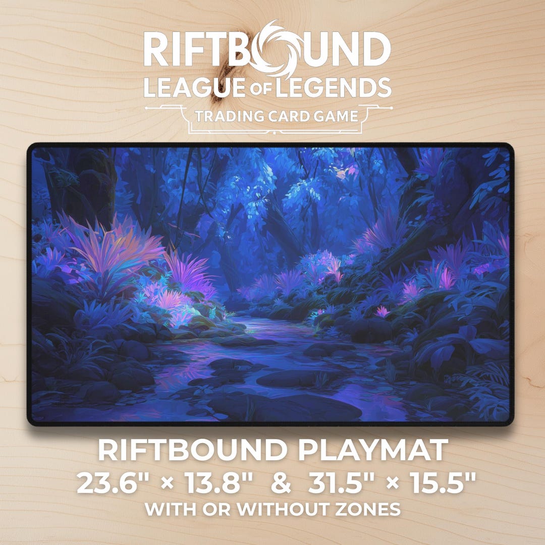Riftbound Playmat – 24×14 / 32×16 | Moonlit River Grove | Enchanted ...
