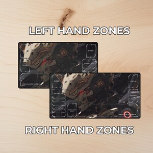 Dark Mecha Playmat with Zones – Cinematic Gundam-Inspired Sci-Fi Gaming Desk Mat Mousepad, TCG Gift Bild 3