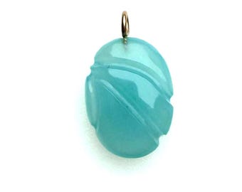 Chalcedony Hand-Carved Pendant