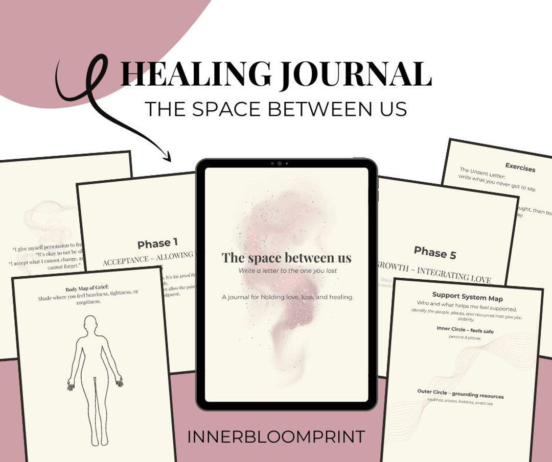Printable Grief Journal for Loss of a Loved One | the Space Between Us ...