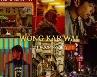 Wong Kar Wai Lightroom Preset Cinematic Moody Film Neon Hong Kong Film Retro Look Photo Editing