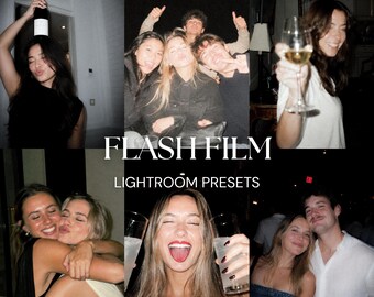 Flash Photography Lightroom Preset  Direct Flash Film Preset  Nightlife Photo Preset  Party & Candid Photos Vintage Digital Camera Look