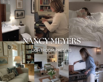 Nancy Meyers Lightroom Presets, Bright Airy Home Decor, Neutral Interior Photography, Warm Film Tones, Mobile & Desktop