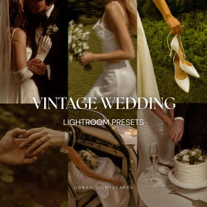 Vintage Wedding Retro Film Style Lightroom Preset | Editorial Film Preset | Warm Luxury Wedding Editing | Mobile & Desktop