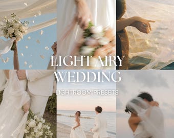 Light Airy Wedding Lightroom Presets  Soft Romantic Wedding Photo Editing Bright & Airy Elegant Bridal Presets Digital Download