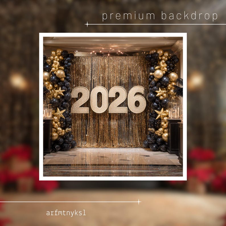 New Year 2026 Backdrop | Festive Digital Backgrounds for Photography ...