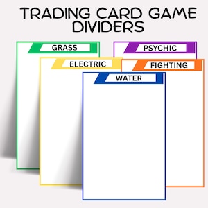mtg card dividers printable for Storage Boxes, MTG Deck Box Dividers, Trading Card dividers, 2 Packs : Toys & Games Printable Tcg Set Card Divider